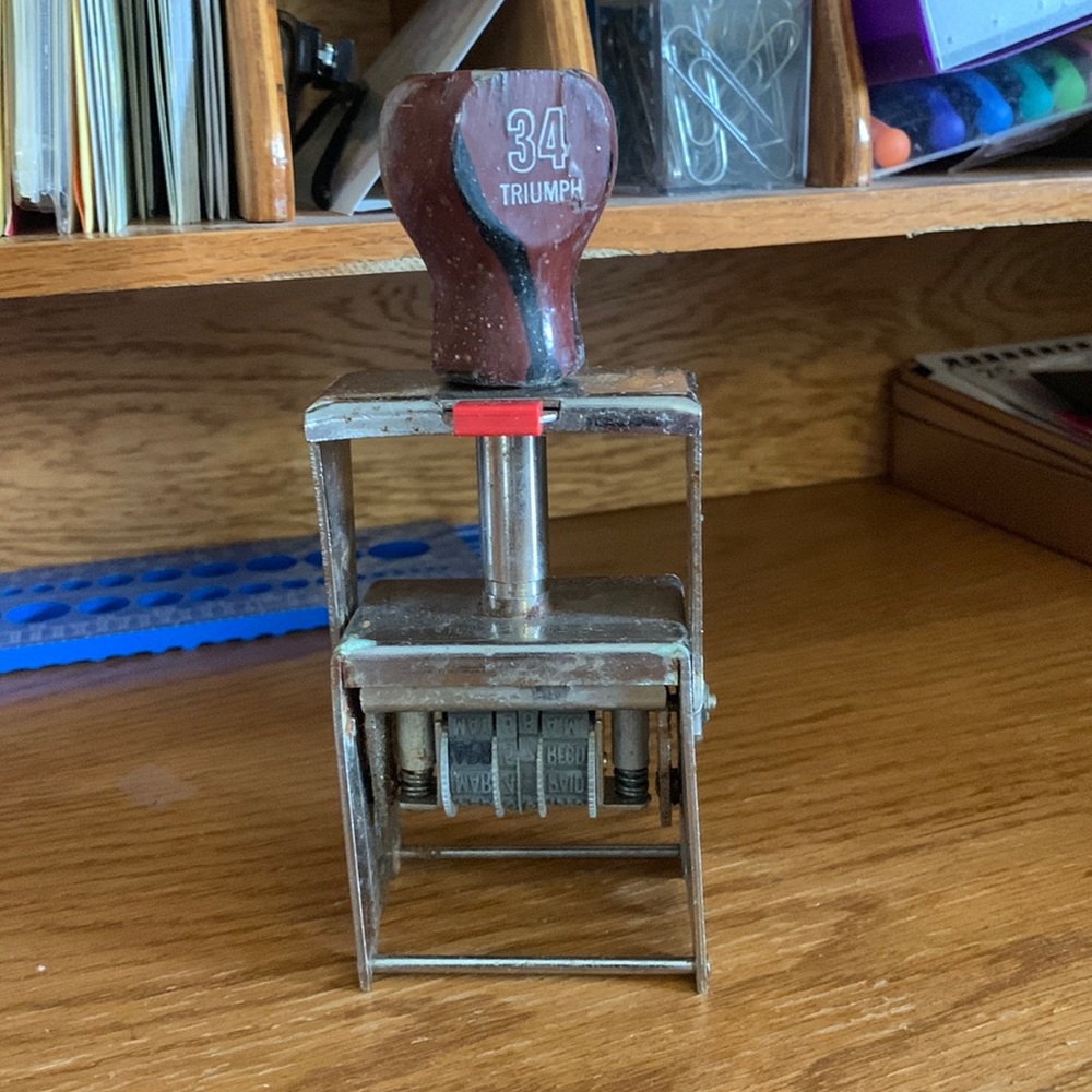 Antique Date & Paid Receipt Stamp